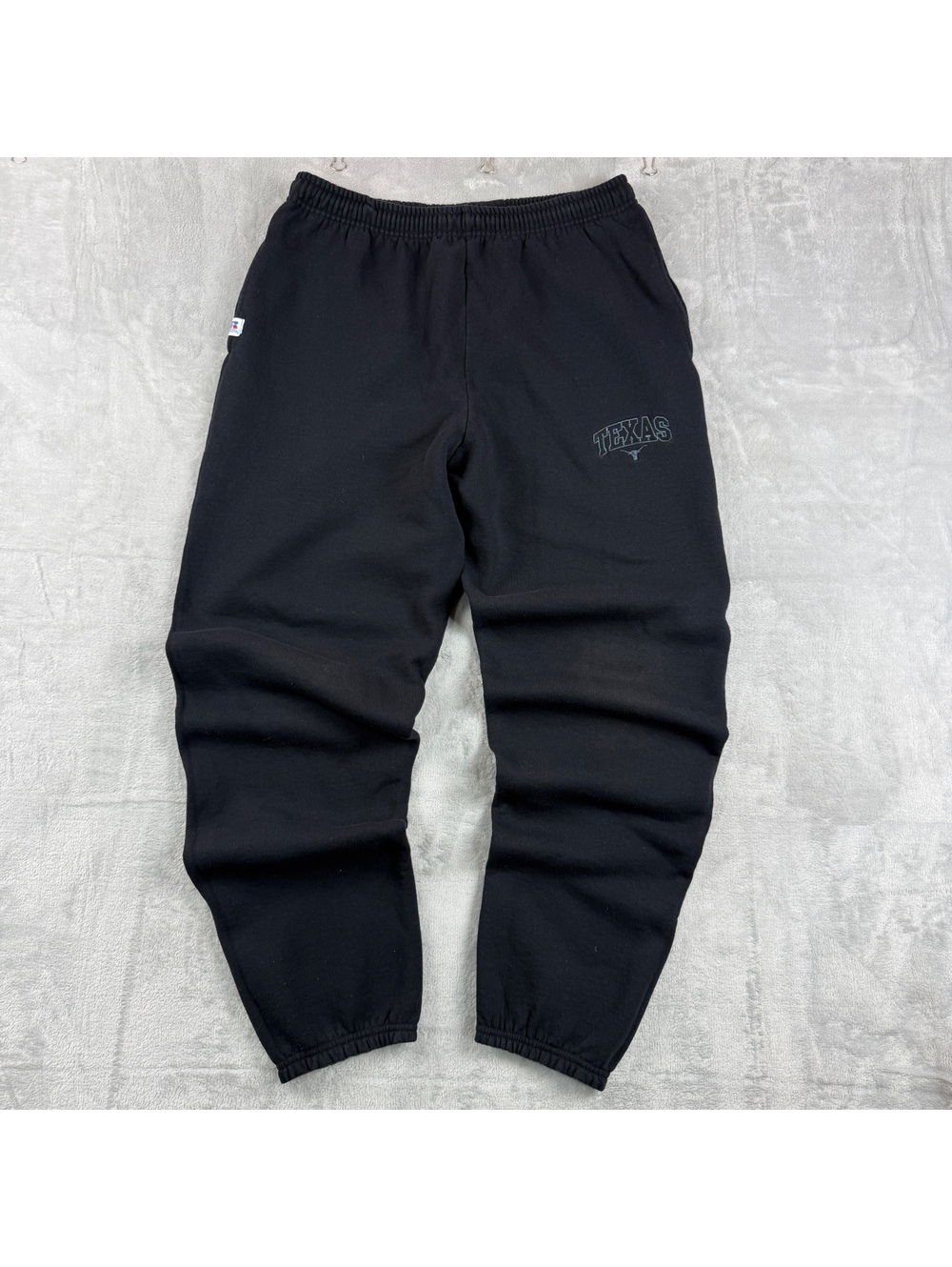 Russell Athletic Texas Longhorns Men L Black Fleece Sweatpants College NCAA Y2K